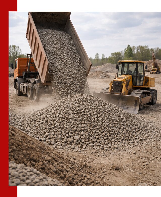 Доставка гравийного щебня фракции 40-70 в Истре