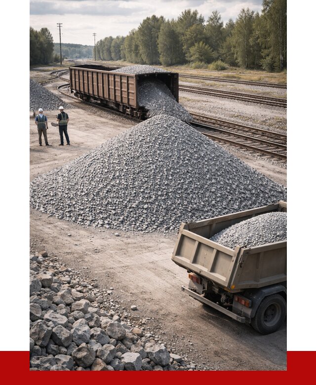 Железнодорожный щебень 20-60 в Истре от 1727 р. | ПРОНЕРУДСта