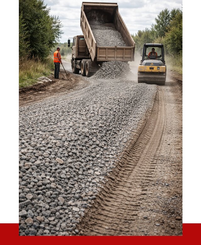 Щебень для отсыпки дороги в Истре от 2743 р. ПРОНЕРУДСта