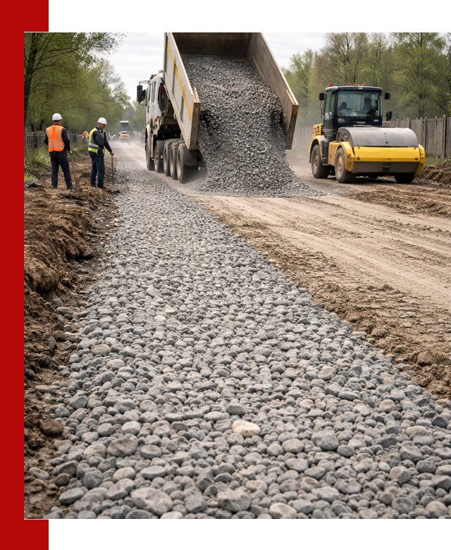 Доставка щебня для отсыпки дорог в Истре высокого качества