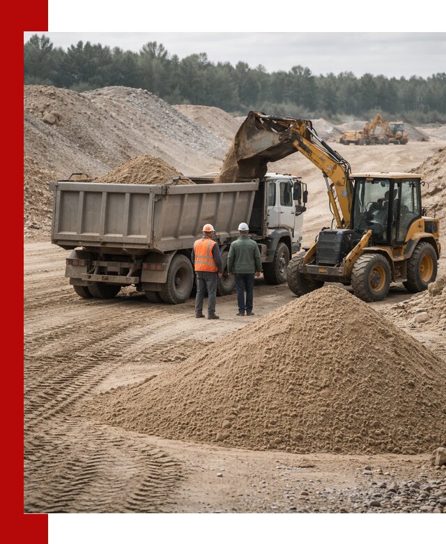 Карьерный среднезернистый песок с доставкой в Истре