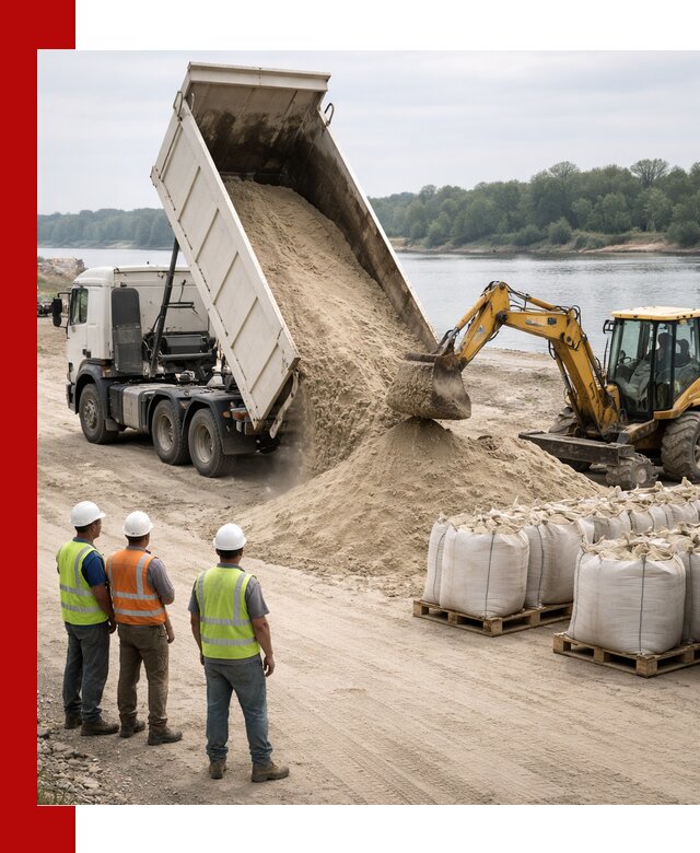 Доставка речного песка в Истре самосвалами и погрузкой