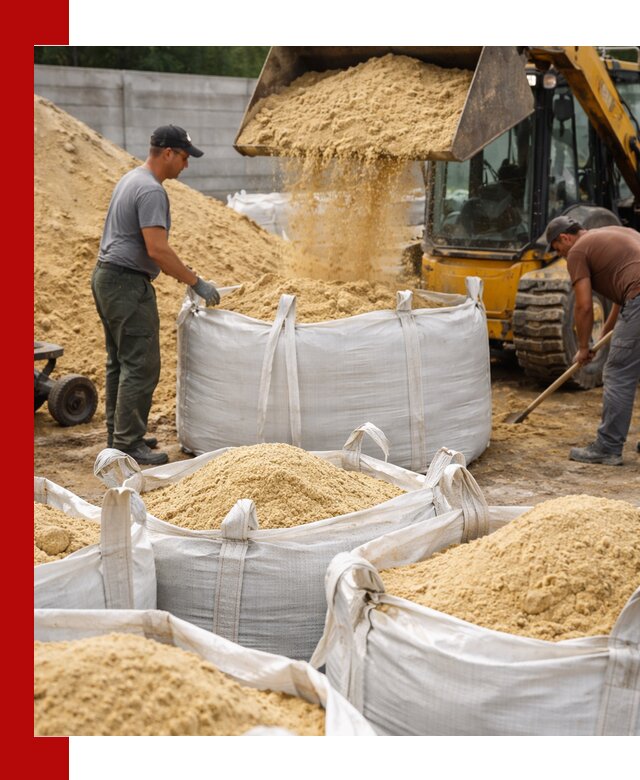 Поставка качественного песка для кладки в Истре