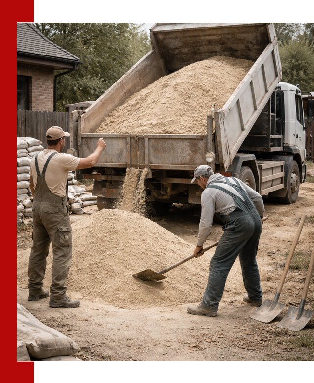 Песок для штукатурки с доставкой в Истре качественный и чистый
