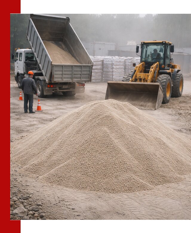 Кварцевый песок фракция 0–8 для стройработ в Истре