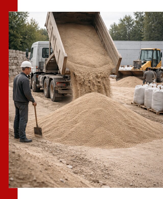 Кварцевый песок фракция 0–3 мм с доставкой в Истре