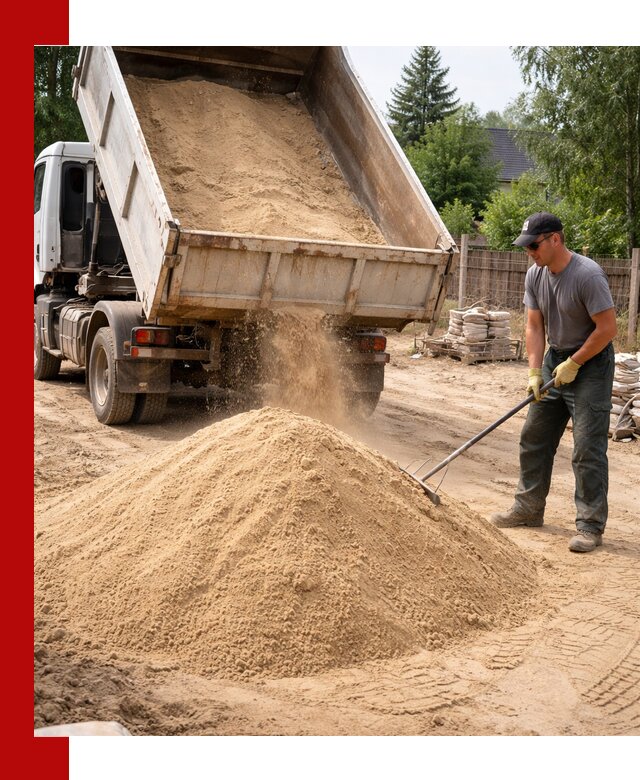 Доставка сухого песка самосвалами в Истре