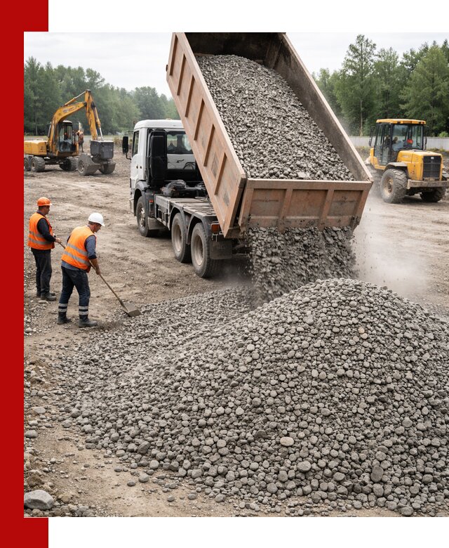 Доставка гравия фракции 40-70 в Истре оптом и в розницу