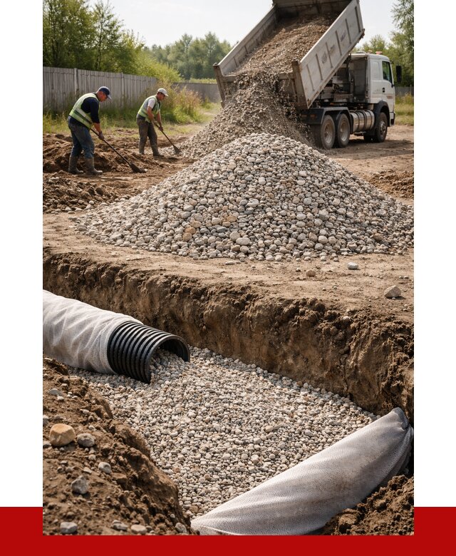 Гравий для дренажа в Истре от 2235 р., доставка ПРОНЕРУДСта