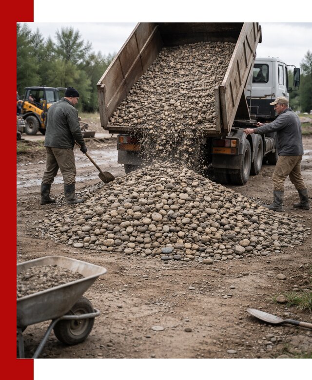 Доставка гальки речной оптом и в розницу в Истре