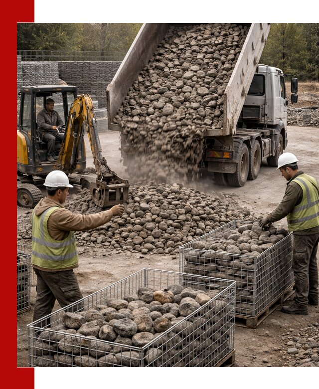 Камень для габионов фракция 100–201 в Истре