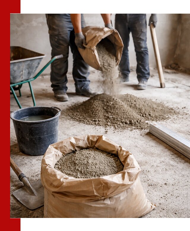 Доставка сухой смеси для стяжки в Истре