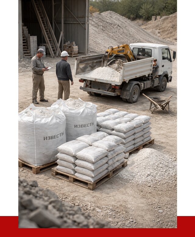 Известь строительная в Истре с доставкой от 4267 р. | ПРОНЕРУДСта