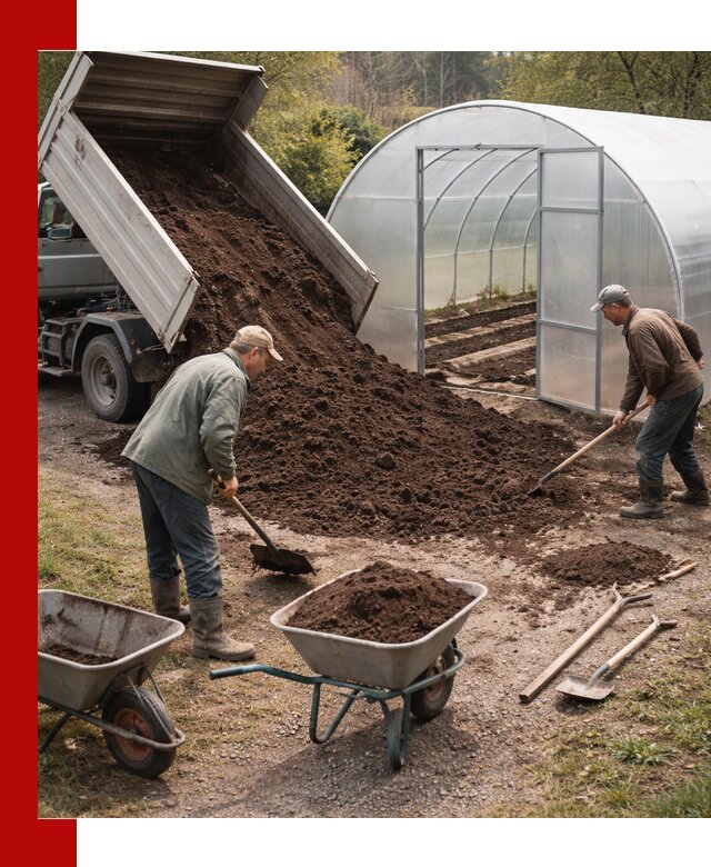 Грунт для теплицы с доставкой в Истре — плодородный субстрат под растения