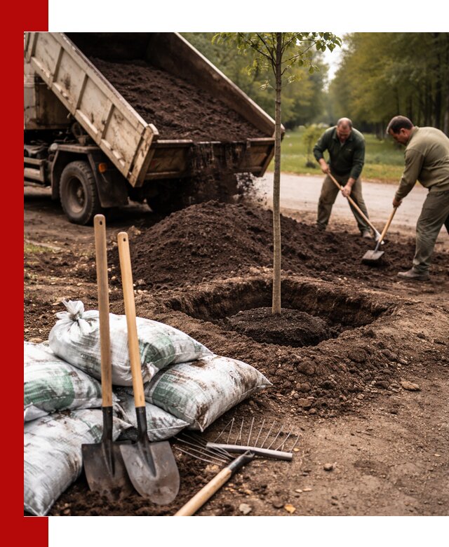 Грунт для посадки деревьев в Истре — доставка и подготовка почвы