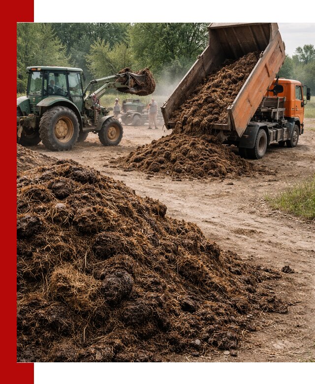Доставка навоза самосвалами в Истре для сельхозпотребностей