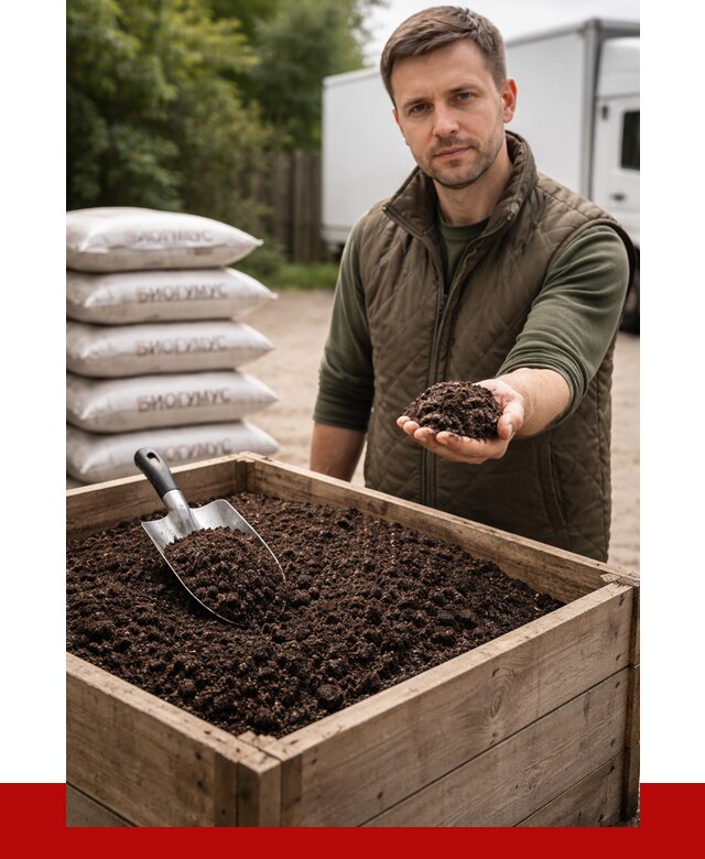 Купить биогумус в Истре с доставкой от 8636 р. за куб | ПРОНЕРУДСта