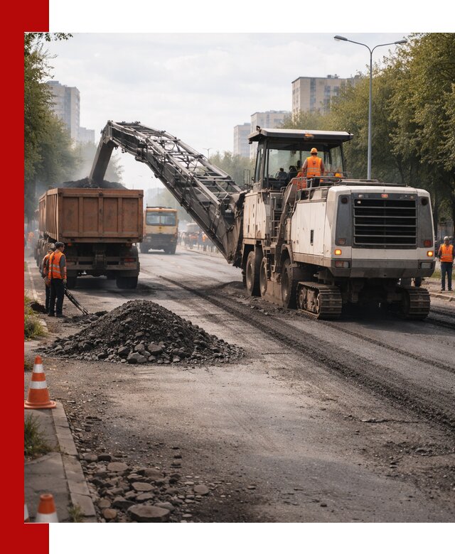 Фрезерованный асфальт в Истре — удаление и вывоз старого покрытия