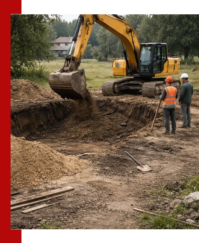 Рытье котлована под фундамент в Истре (быстро и недорого)