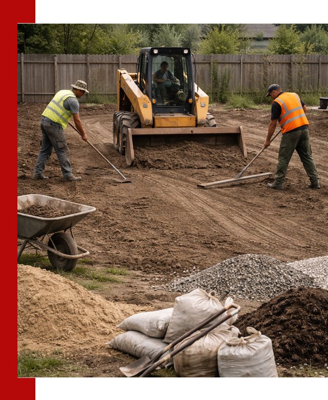 Выравнивание участка под строительство и благоустройство в Истре