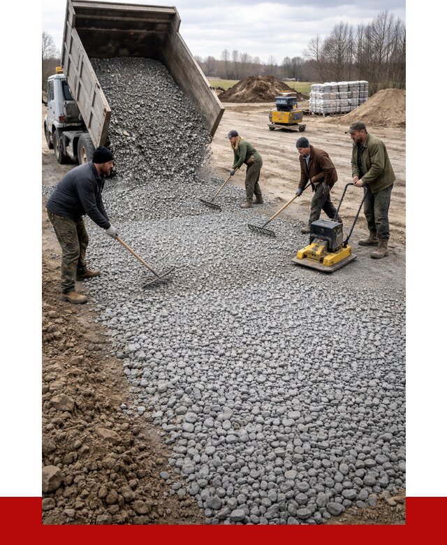 Устройство щебеночной подушки в Истре от 4572 р. ПРОНЕРУДСта