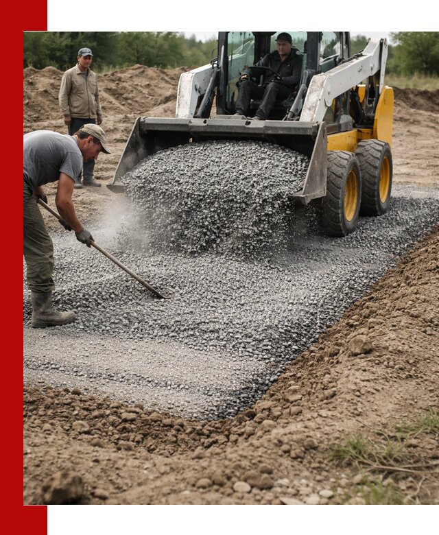 Устройство щебеночной подушки в Истре для дорог и фундаментов